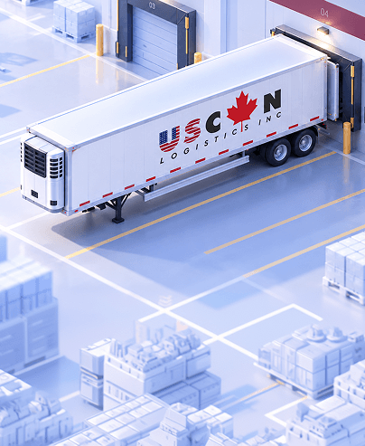 USCAN refrigerated trailer at a loading dock